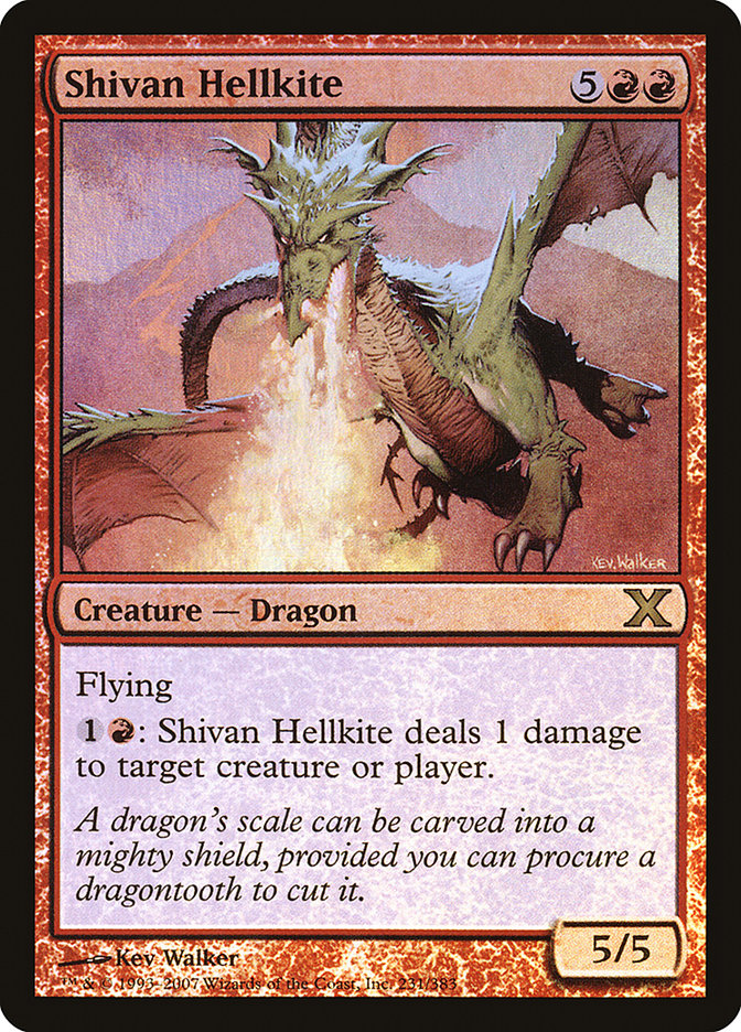 Shivan Hellkite (Premium Foil) [Tenth Edition] | Jomio and Rueliete's Cards and Comics