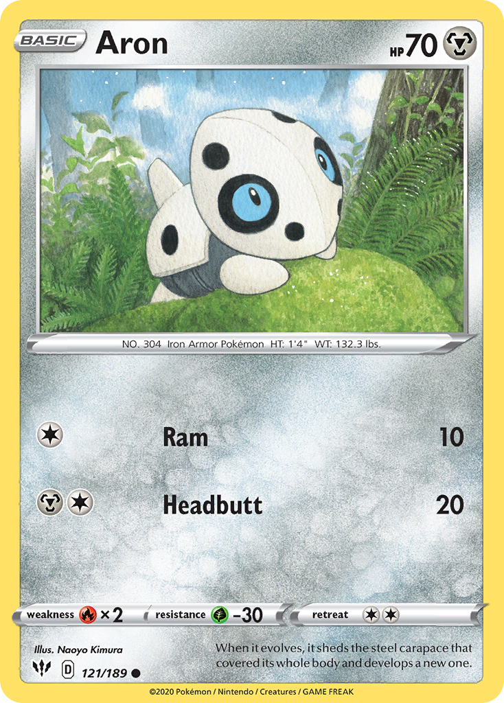 Aron (121/189) [Sword & Shield: Darkness Ablaze] | Jomio and Rueliete's Cards and Comics