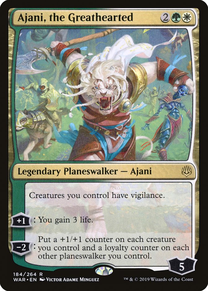 Ajani, the Greathearted [War of the Spark] | Jomio and Rueliete's Cards and Comics