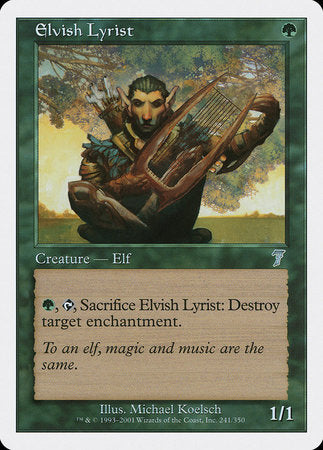 Elvish Lyrist [Seventh Edition] | Jomio and Rueliete's Cards and Comics