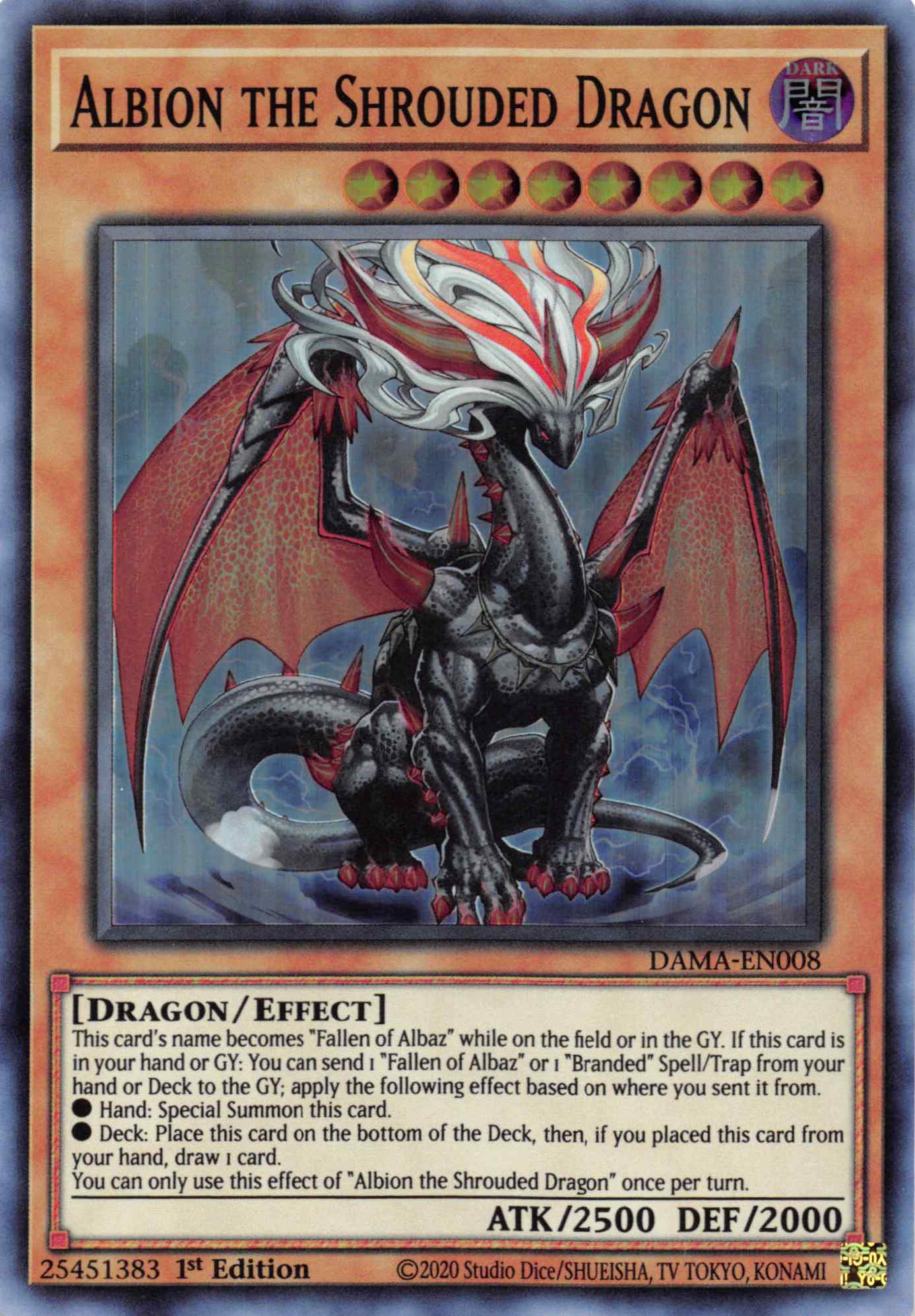 Albion the Shrouded Dragon [DAMA-EN008] Super Rare | Jomio and Rueliete's Cards and Comics