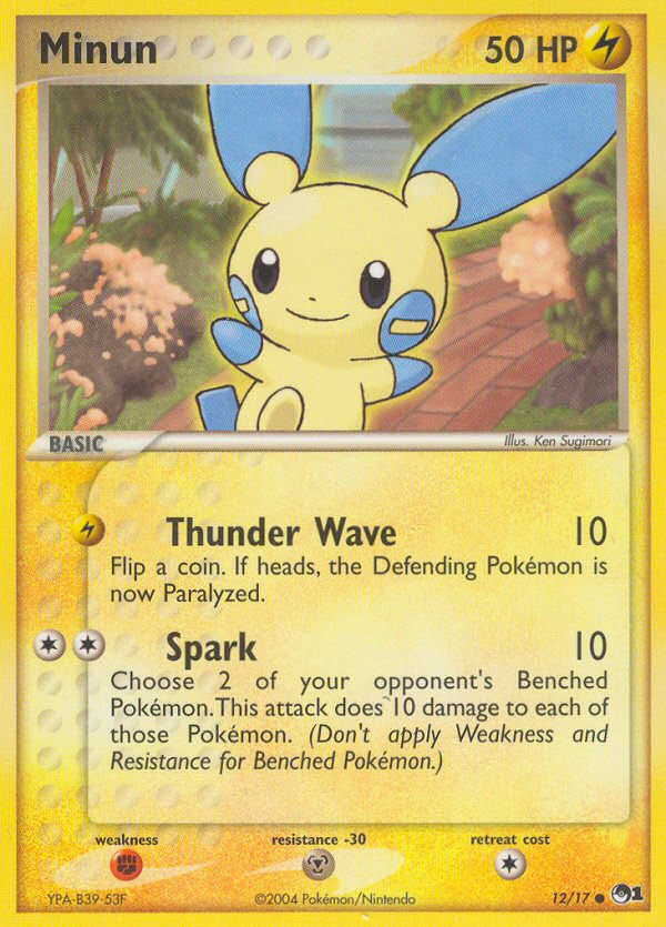 Minun (12/17) [POP Series 1] | Jomio and Rueliete's Cards and Comics