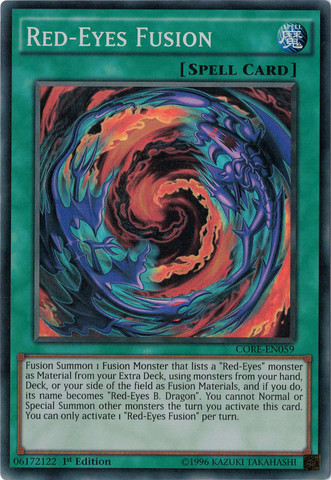 Red-Eyes Fusion [CORE-EN059] Super Rare | Jomio and Rueliete's Cards and Comics