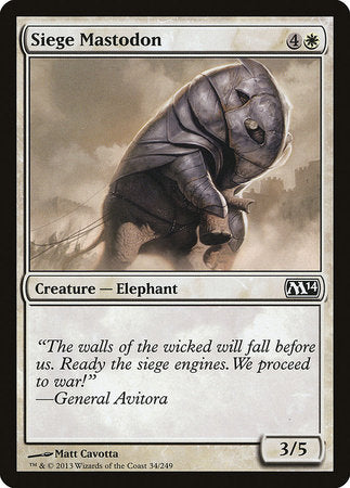 Siege Mastodon [Magic 2014] | Jomio and Rueliete's Cards and Comics