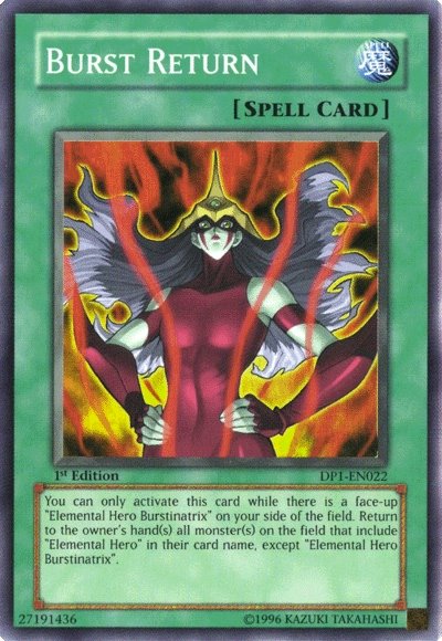 Burst Return [DP1-EN022] Super Rare | Jomio and Rueliete's Cards and Comics