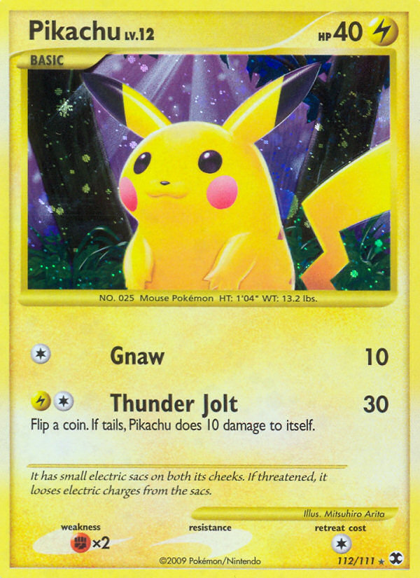 Pikachu (112/111) [Platinum: Rising Rivals] | Jomio and Rueliete's Cards and Comics