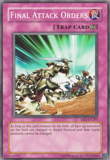 Final Attack Orders [DR1-EN207] Common | Jomio and Rueliete's Cards and Comics