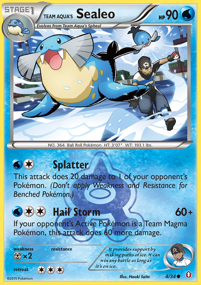 Team Aqua's Sealeo (4/34) [XY: Double Crisis] | Jomio and Rueliete's Cards and Comics