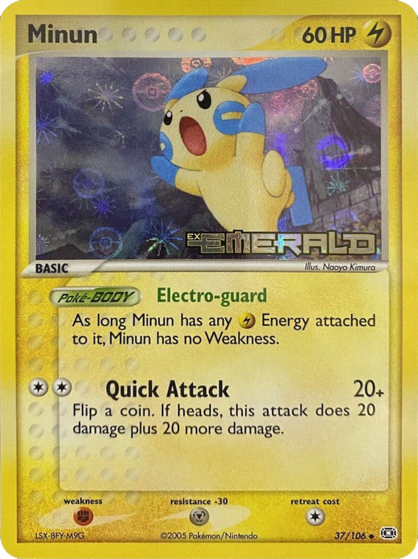 Minun (37/106) (Stamped) [EX: Emerald] | Jomio and Rueliete's Cards and Comics