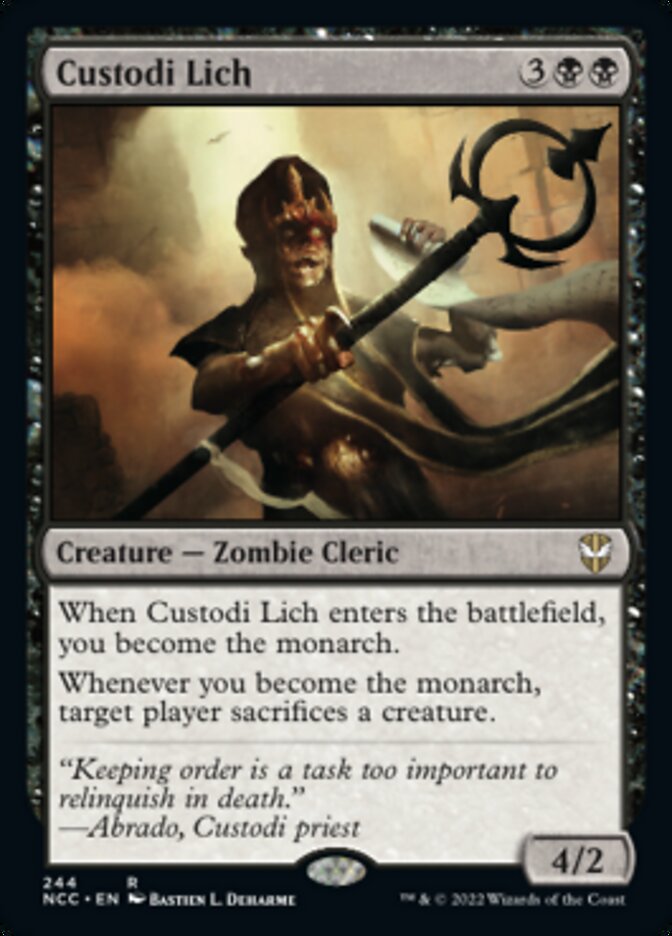 Custodi Lich [Streets of New Capenna Commander] | Jomio and Rueliete's Cards and Comics