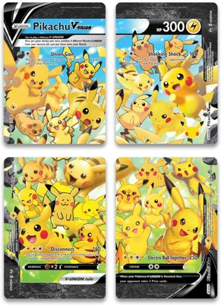 Pikachu V-UNION (Set of 4) [Sword & Shield: Black Star Promos] | Jomio and Rueliete's Cards and Comics