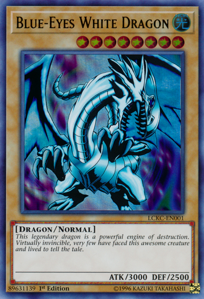 Blue-Eyes White Dragon (Version 1) [LCKC-EN001] Ultra Rare | Jomio and Rueliete's Cards and Comics