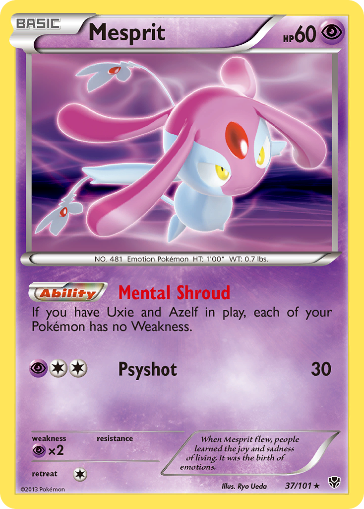 Mesprit (37/101) [Black & White: Plasma Blast] | Jomio and Rueliete's Cards and Comics