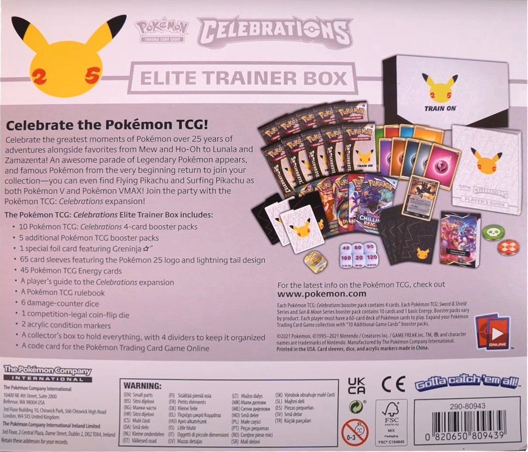 Celebrations: 25th Anniversary - Elite Trainer Box | Jomio and Rueliete's Cards and Comics