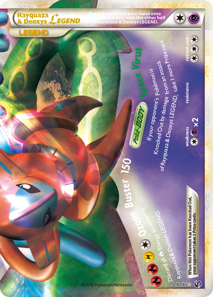 Rayquaza & Deoxys LEGEND (90/90) [HeartGold & SoulSilver: Undaunted] | Jomio and Rueliete's Cards and Comics