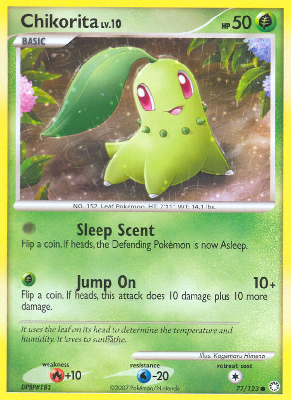 Chikorita (77/123) [Diamond & Pearl: Mysterious Treasures] | Jomio and Rueliete's Cards and Comics