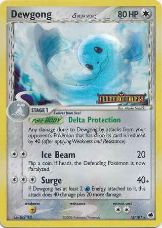Dewgong (15/101) (Delta Species) (Stamped) [EX: Dragon Frontiers] | Jomio and Rueliete's Cards and Comics