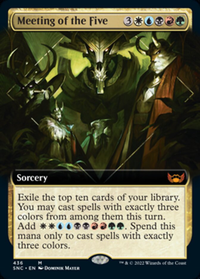 Meeting of the Five (Extended Art) [Streets of New Capenna] | Jomio and Rueliete's Cards and Comics