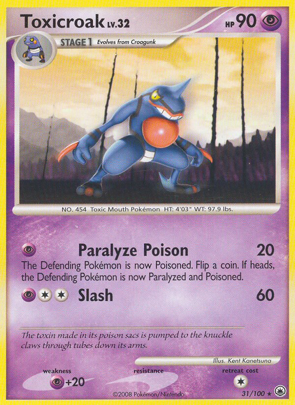 Toxicroak (31/100) [Diamond & Pearl: Majestic Dawn] | Jomio and Rueliete's Cards and Comics