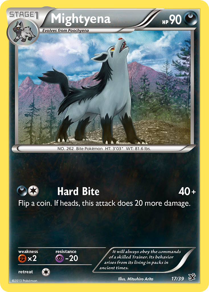 Mightyena (17/39) [XY: Kalos Starter Set] | Jomio and Rueliete's Cards and Comics