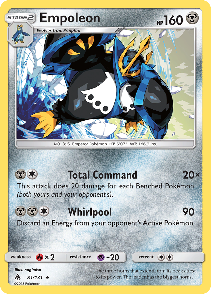 Empoleon (81/131) [Sun & Moon: Forbidden Light] | Jomio and Rueliete's Cards and Comics