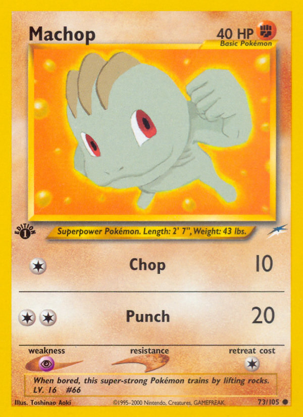 Machop (73/105) [Neo Destiny 1st Edition] | Jomio and Rueliete's Cards and Comics