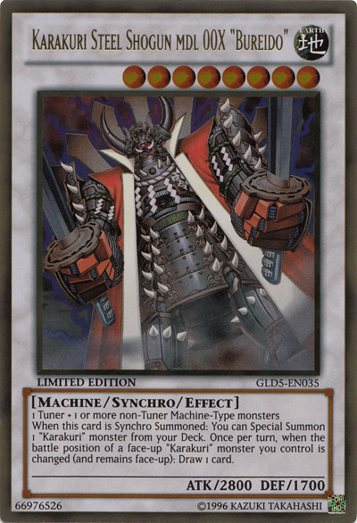 Karakuri Steel Shogun mdl 00X Bureido [GLD5-EN035] Gold Rare | Jomio and Rueliete's Cards and Comics