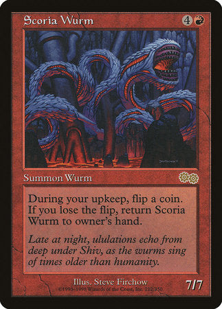 Scoria Wurm [Urza's Saga] | Jomio and Rueliete's Cards and Comics