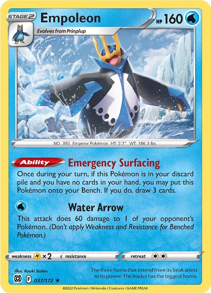 Empoleon (037/172) [Sword & Shield: Brilliant Stars] | Jomio and Rueliete's Cards and Comics