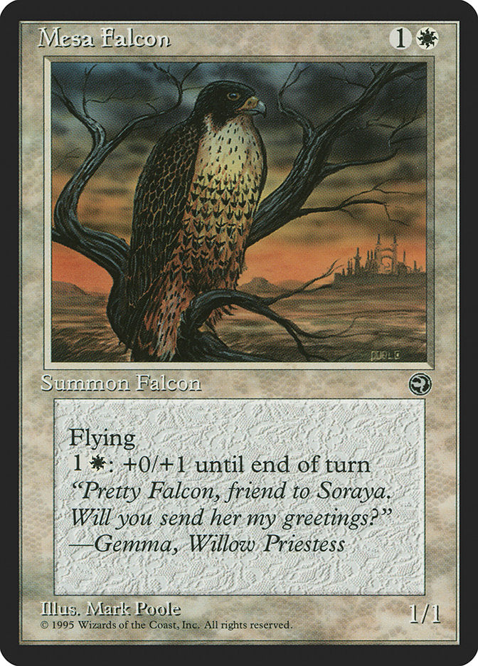 Mesa Falcon (Gemma Flavor Text) [Homelands] | Jomio and Rueliete's Cards and Comics