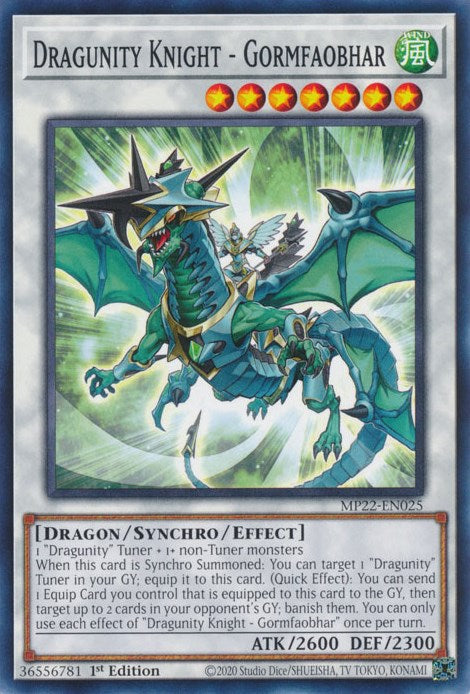 Dragunity Knight - Gormfaobhar [MP22-EN025] Common | Jomio and Rueliete's Cards and Comics