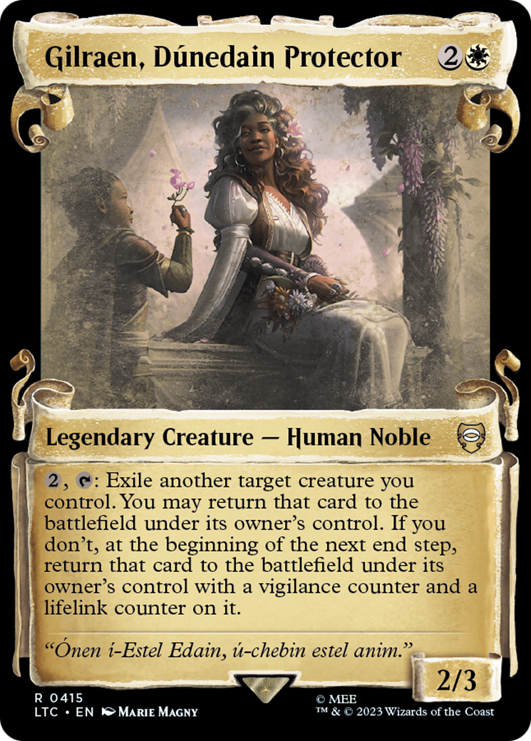 Gilraen, Dunedain Protector [The Lord of the Rings: Tales of Middle-Earth Commander Showcase Scrolls] | Jomio and Rueliete's Cards and Comics