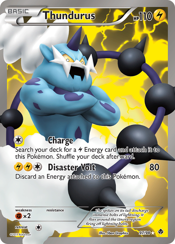 Thundurus (97/98) [Black & White: Emerging Powers] | Jomio and Rueliete's Cards and Comics