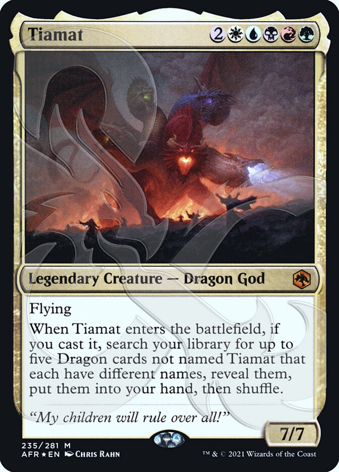Tiamat (Ampersand Promo) [Dungeons & Dragons: Adventures in the Forgotten Realms Promos] | Jomio and Rueliete's Cards and Comics