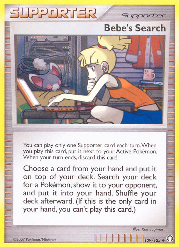 Bebe's Search (109/123) [Diamond & Pearl: Mysterious Treasures] | Jomio and Rueliete's Cards and Comics