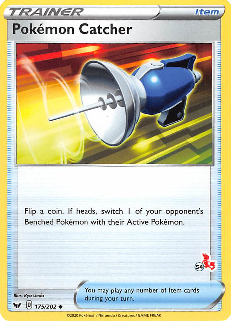 Pokemon Catcher (175/202) (Cinderace Stamp #54) [Battle Academy 2022] | Jomio and Rueliete's Cards and Comics