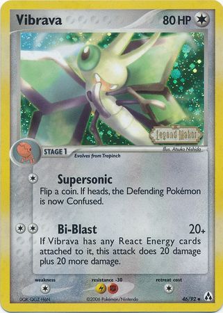 Vibrava (46/92) (Stamped) [EX: Legend Maker] | Jomio and Rueliete's Cards and Comics