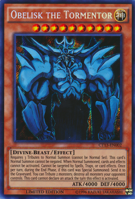 Obelisk the Tormentor [CT13-EN002] Secret Rare | Jomio and Rueliete's Cards and Comics