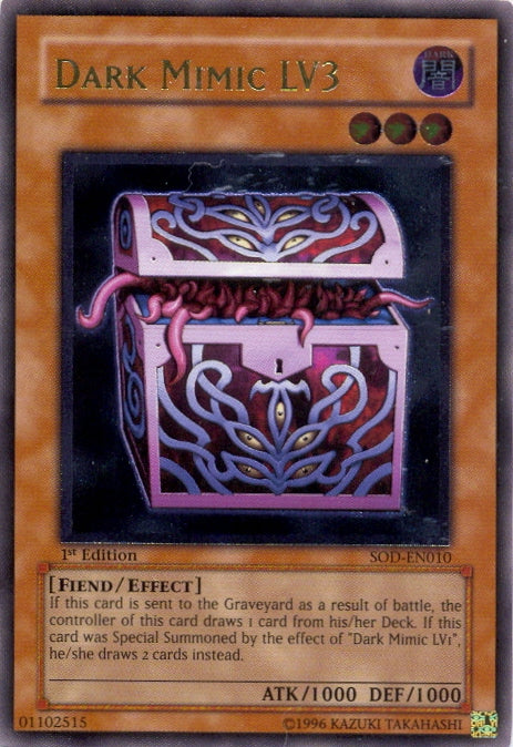 Dark Mimic LV3 (UTR) [SOD-EN010] Ultimate Rare | Jomio and Rueliete's Cards and Comics