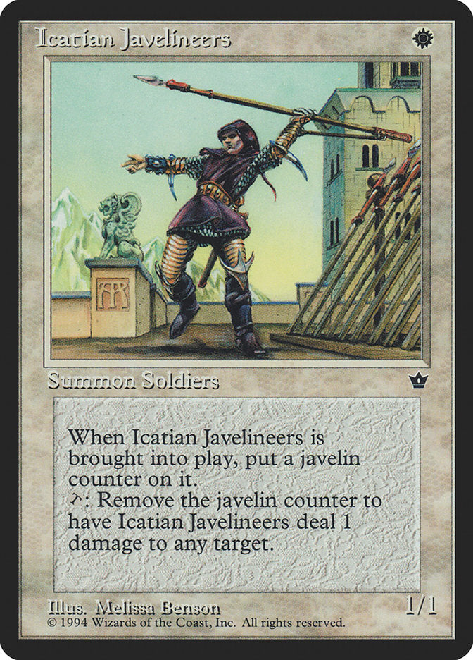Icatian Javelineers (Melissa A. Benson) [Fallen Empires] | Jomio and Rueliete's Cards and Comics