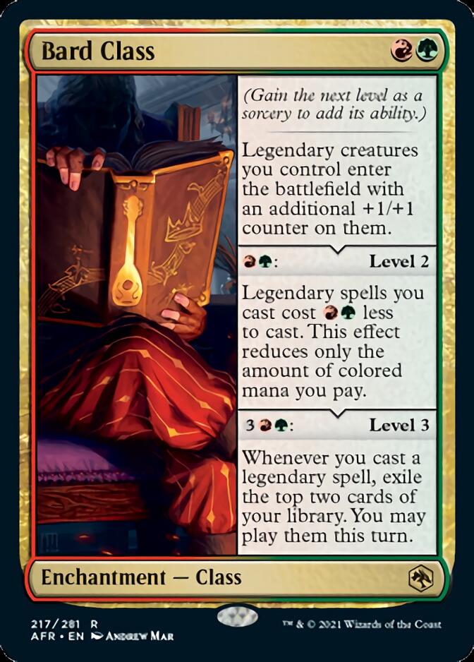 Bard Class [Dungeons & Dragons: Adventures in the Forgotten Realms] | Jomio and Rueliete's Cards and Comics
