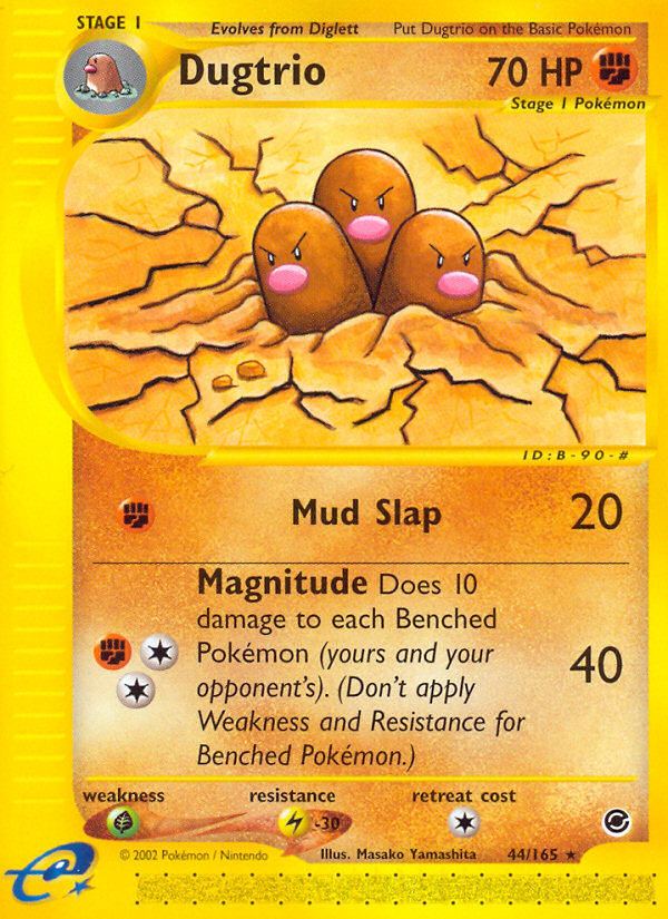 Dugtrio (44/165) [Expedition: Base Set] | Jomio and Rueliete's Cards and Comics