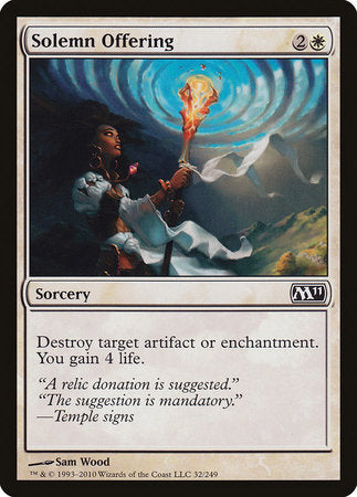 Solemn Offering [Magic 2011] | Jomio and Rueliete's Cards and Comics