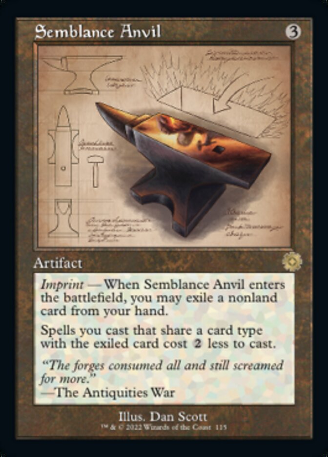 Semblance Anvil (Retro Schematic) [The Brothers' War Retro Artifacts] | Jomio and Rueliete's Cards and Comics