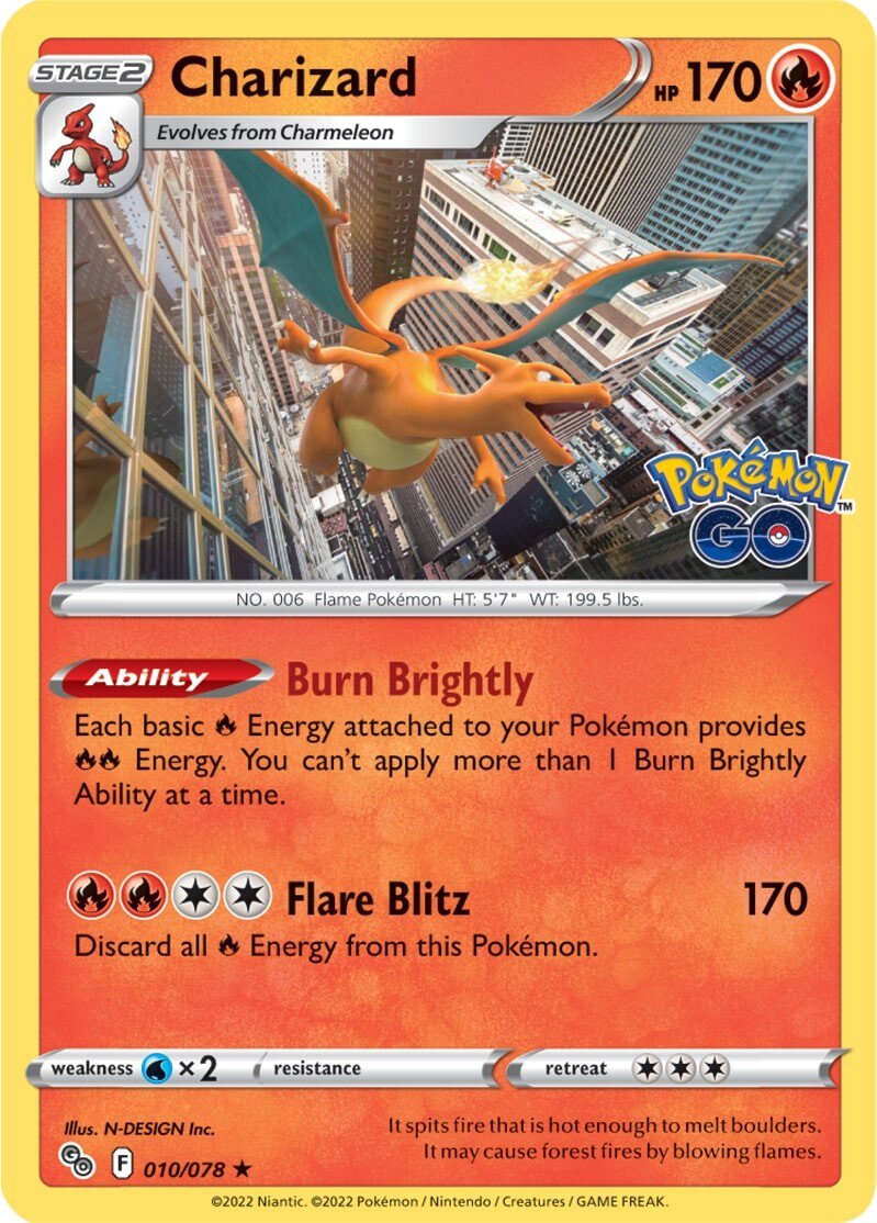 Charizard (010/078) [Pokémon GO] | Jomio and Rueliete's Cards and Comics