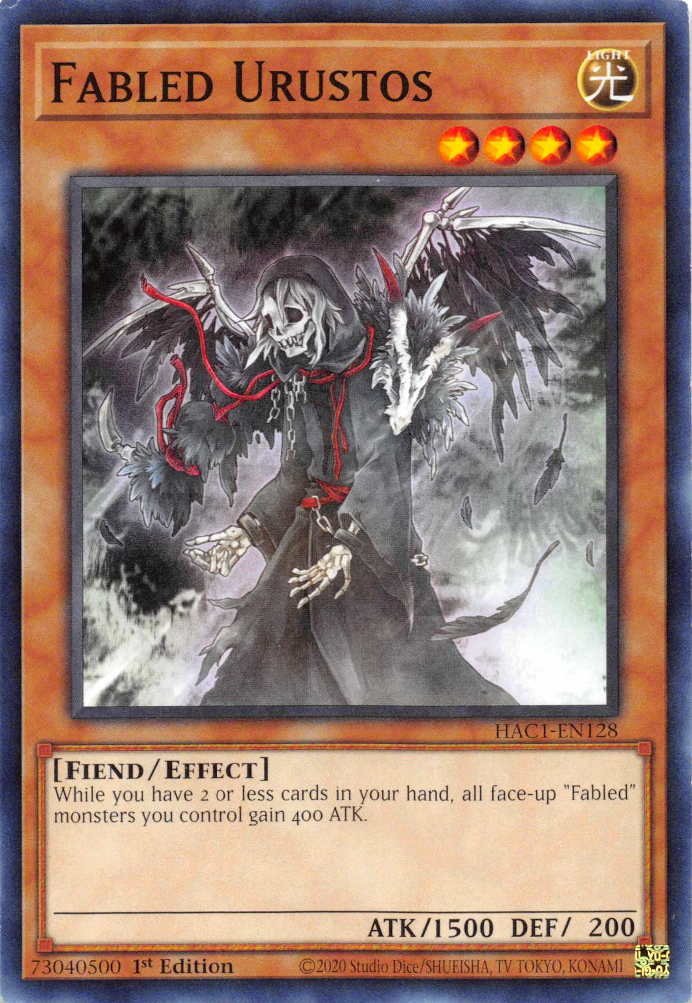 Fabled Urustos (Duel Terminal) [HAC1-EN128] Parallel Rare | Jomio and Rueliete's Cards and Comics