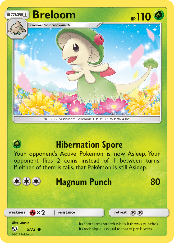 Breloom (5/73) [Sun & Moon: Shining Legends] | Jomio and Rueliete's Cards and Comics