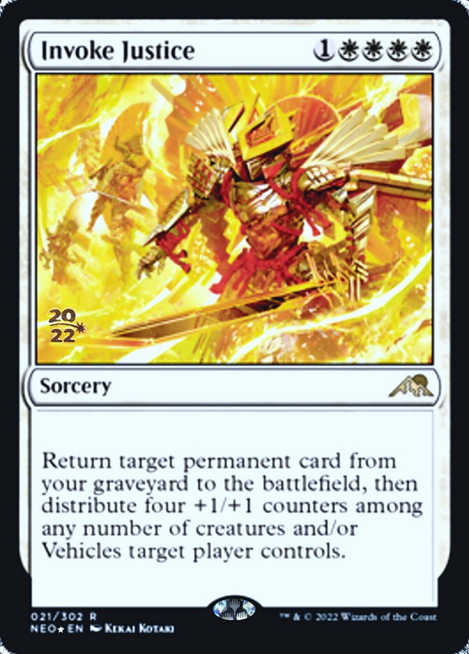 Invoke Justice [Kamigawa: Neon Dynasty Prerelease Promos] | Jomio and Rueliete's Cards and Comics