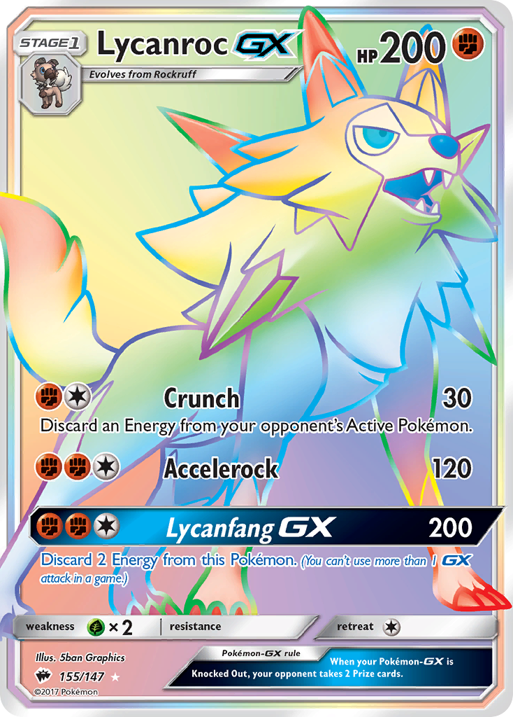 Lycanroc GX (155/147) [Sun & Moon: Burning Shadows] | Jomio and Rueliete's Cards and Comics