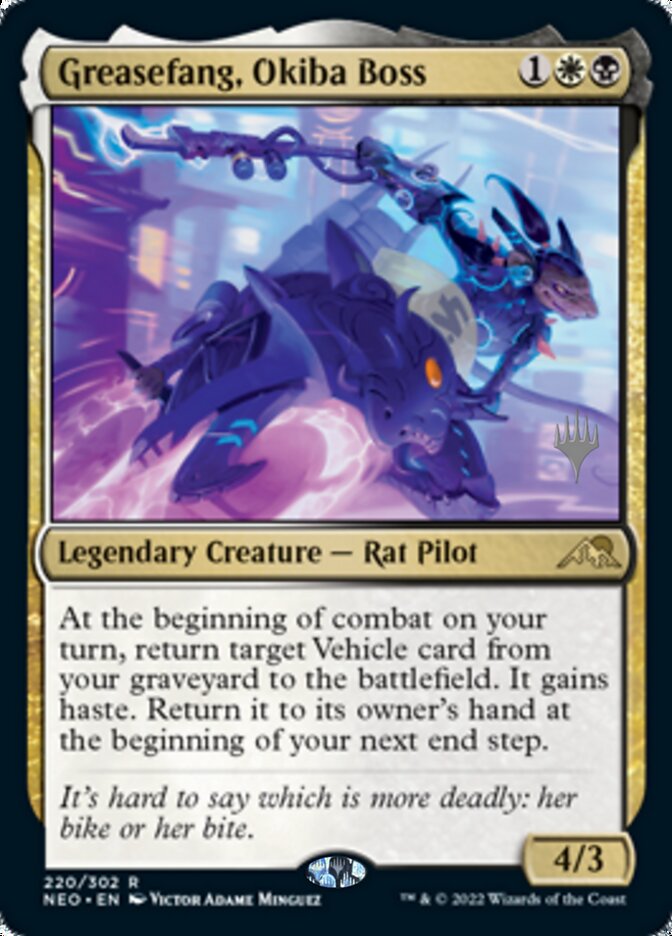 Greasefang, Okiba Boss (Promo Pack) [Kamigawa: Neon Dynasty Promos] | Jomio and Rueliete's Cards and Comics